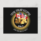 Custom 2024 INSGESAMT SOLAR ECLIPSE Flags Einladungspostkarte (Vorderseite)