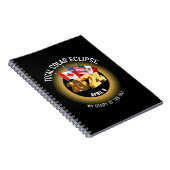 Custom 2024 INSGESAMT SOLAR ECLIPSE Flags Notizblock (Rechte Seite)