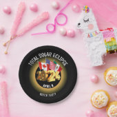 Custom 2024 INSGESAMT SOLAR ECLIPSE Flags Pappteller (Party)