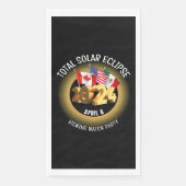 Custom 2024 INSGESAMT SOLAR ECLIPSE Flags Serviette (Vorderseite)