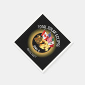 Custom 2024 INSGESAMT SOLAR ECLIPSE Flags Serviette (Ecke)