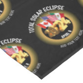 Custom 2024 INSGESAMT SOLAR ECLIPSE Flags Tischdecke (Schrägansicht)