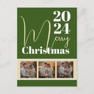 Custom 2024 Merry Christmas Postcard Postkarte