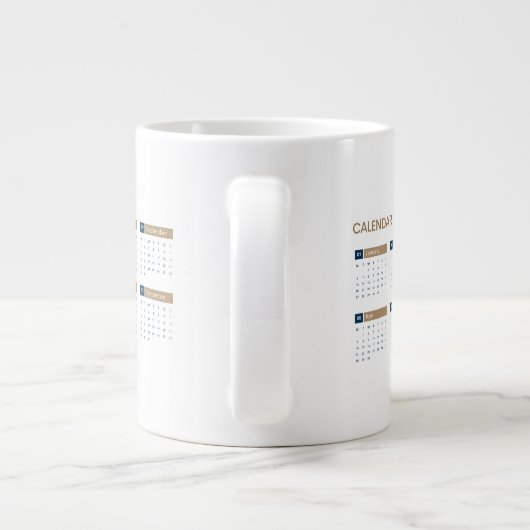 Custom 2025 Calendar Kaffee Tasse (Rückseite)