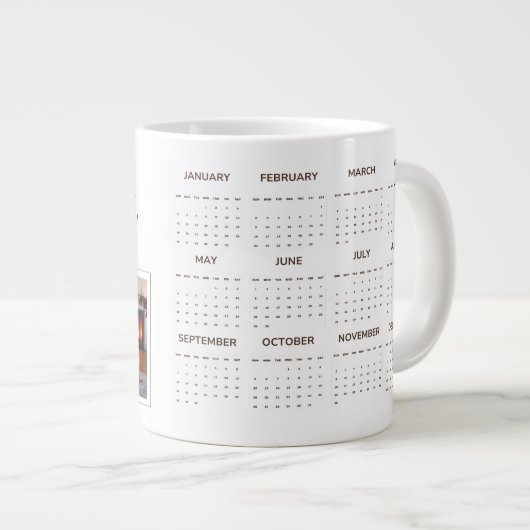 Custom 2025 Calendar Kaffee Tasse (Vorderseite Rechts)