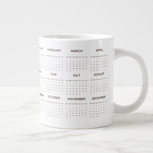 Custom 2025 Calendar Kaffee Tasse (Rechts)