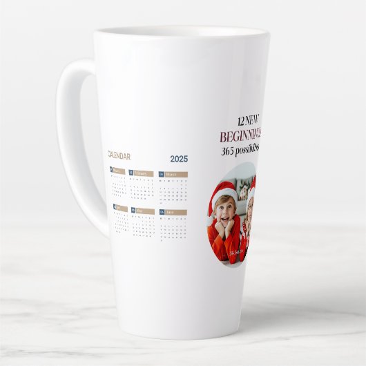 Custom 2025 Calendar Kaffee Tasse (Linke Ecke)
