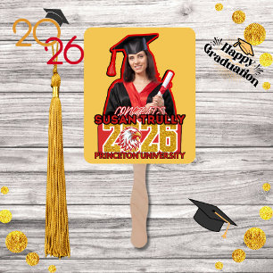 Custom 2025 Grad Fan für High School & Uni Fächer