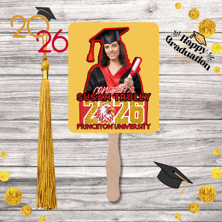 Custom 2025 Grad Fan für High School & Uni Fächer