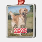 Custom 2025 Pet-Foto Ornament Aus Metall (Links)