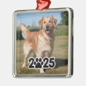 Custom 2025 Pet-Foto Ornament Aus Metall (Links)