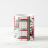Custom 2025 Red Green Kariert Family Foto Kaffeetasse (Mittel)