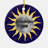Custom 2025 Solar Eclipse Memory Keramik Ornament (Vorne)