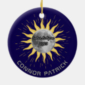 Custom 2025 Solar Eclipse Memory Keramik Ornament (Hinten)