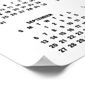 Custom 2026 Calendar 3 Photo Collage Poster (Ecke)