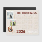 Custom 2026 Calendar with Seasonal Cat Magnetkarte (Vorne/Hinten)