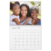 Custom 2026 Elegant Script Gold Family Foto Kalender (Jan 2027)