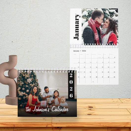 Custom 2026 Family Photo Modern & Minimalist Kalender