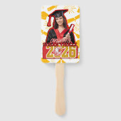 Custom 2026 Grad Fan for High School & College Fächer (Rückseite)