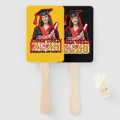Custom 2026 Grad Fan for High School & College Fächer (Vorne und Hinten)
