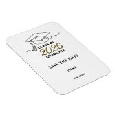 Custom 2026 Graduation Save the Date Magnet (Rechte Seite)