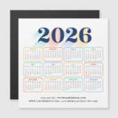 Custom 2026 Magnetic Calendar – Modern & Elegant Magnetkarte (Vorne/Hinten)
