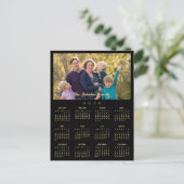 Custom 2026 Photo Calendar Christmas New Years Feiertagspostkarte (Stehend Vorderseite)