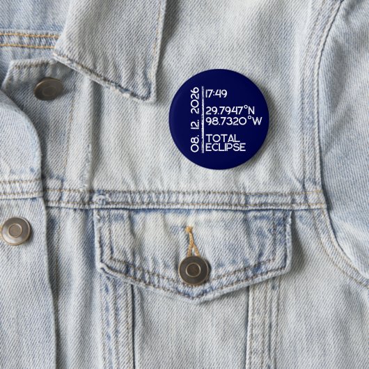 Custom 2026 Solar Eclipse Button (Beispiel)