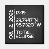 Custom 2026 Solar Eclipse Magnet (Vorne)