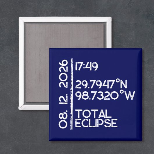 Custom 2026 Solar Eclipse Magnet