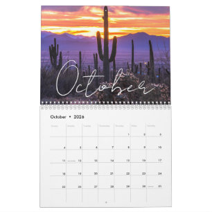 Custom 2026 Sunset Calendar California & Arizona Kalender
