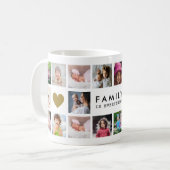 Custom 20 Photo Collage Family Is Everything Quote Kaffeetasse (Vorderseite Links)