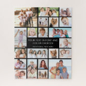 Custom 21 Foto Collage Personalisiert Black Puzzle (Vertikal)