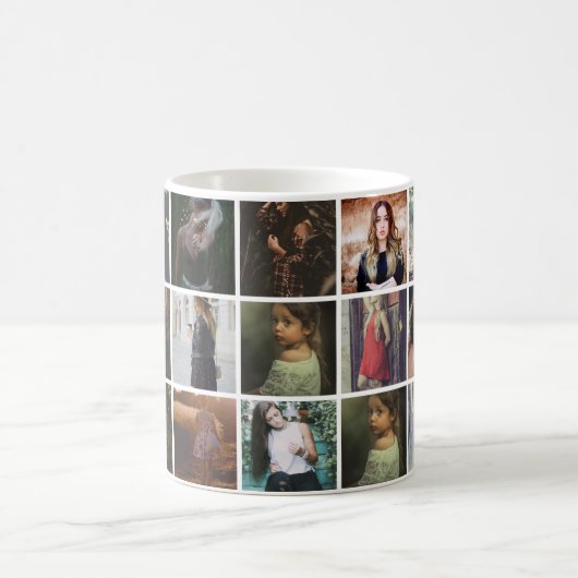 Custom 21 Foto Collage Personalisiert Kaffeetasse (Mittel)