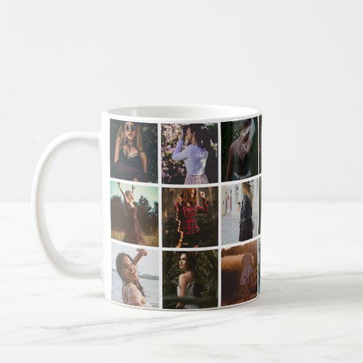 Custom 21 Foto Collage Personalisiert Kaffeetasse (Links)