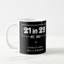 Custom 21. Geburtstag Geschenk 21 im 23. Est 2002