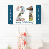 Custom 21. Geburtstag Party FotoCollage Banner (Insitu)