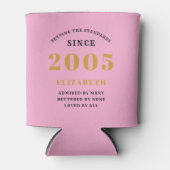 Custom 21st Birthday Pink Gold With Photo Dosenkühler (Vorderseite)