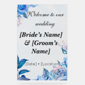 Custom 24" x36" Wedding Acrylic Sign Acrylschild (Vorderseite)