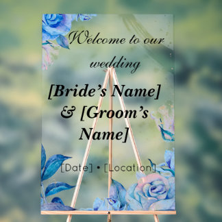 Custom 24" x36" Wedding Acrylic Sign Acrylschild