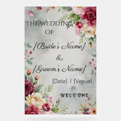 Custom 24" x 36" Wedding Acrylic Sign Acrylschild (Vorderseite)