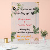 Custom 24" x 36" Wedding Acrylic Sign Acrylschild (Hochzeit)