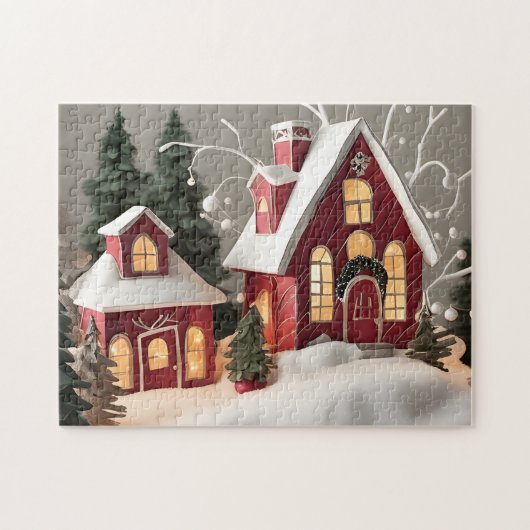 Custom 252 Stück Winter Wonderland Urlaub Spaß Puzzle (Horizontal)