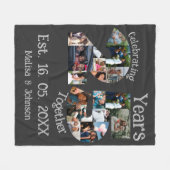 Custom 25. Hochzeitstag Foto Collage Fleecedecke (Vorderseite (Horizontal))