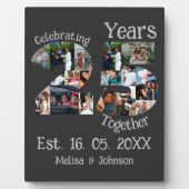 Custom 25. Hochzeitstag Foto Collage Fotoplatte (Vorderseite)