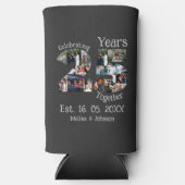 Custom 25. Hochzeitstag Foto Collage Selters Dosenkühler (Vorderseite)