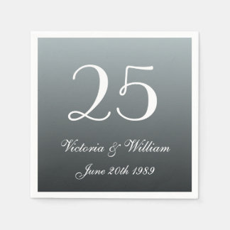 Custom 25. Hochzeitstag Party Napkins Serviette