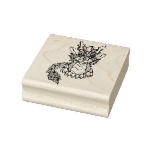 Custom 2.5" x 2.5" Rubber Briefmarke Asiatischer D Gummistempel