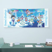 Custom 2,5' x 6' Christmas Vinyl Banner Snow-Szene (Messe)