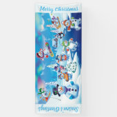 Custom 2,5' x 6' Christmas Vinyl Banner Snow-Szene (Vertikal)